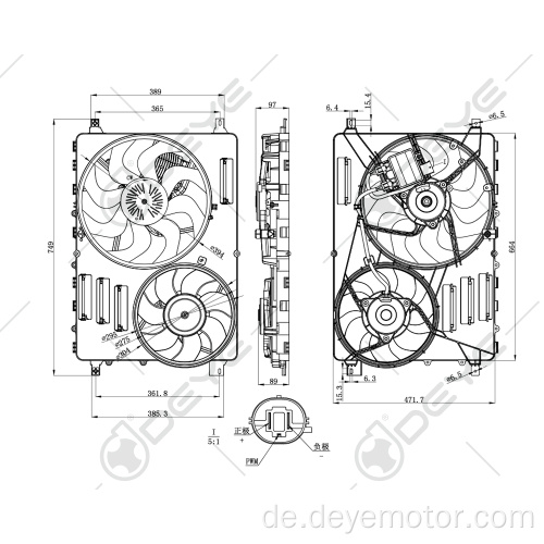 Neuheiten meistverkaufter Kühlerlüftermotor 12V